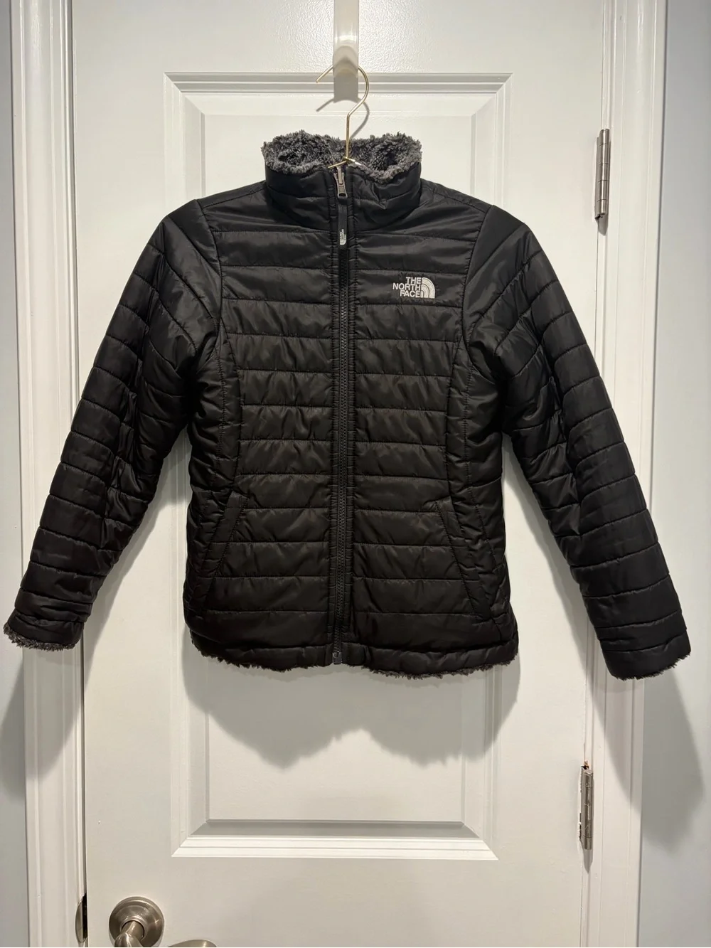 Girls REVERSIBLE North Face Jacket Size 10/12/Medium